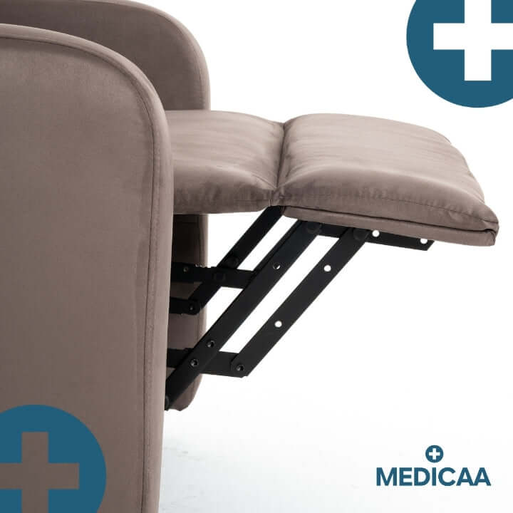 Medicaa fauteuil_releveur 4 moteurs Jules Tranquille emile taupe detail releve jambes