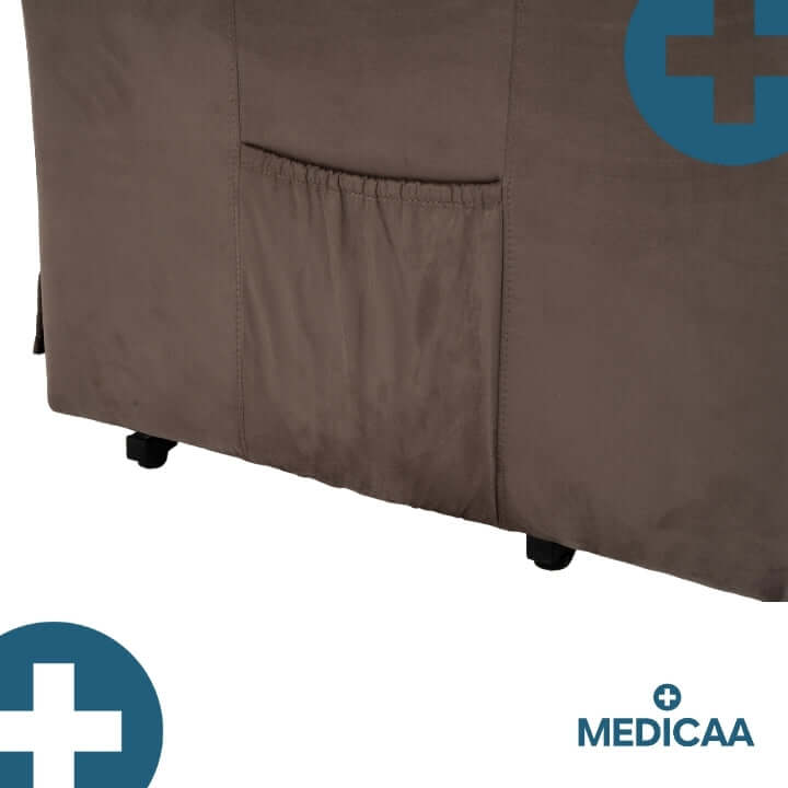 Medicaa fauteuil_releveur 4 moteurs Jules Tranquille emile taupe detail poche