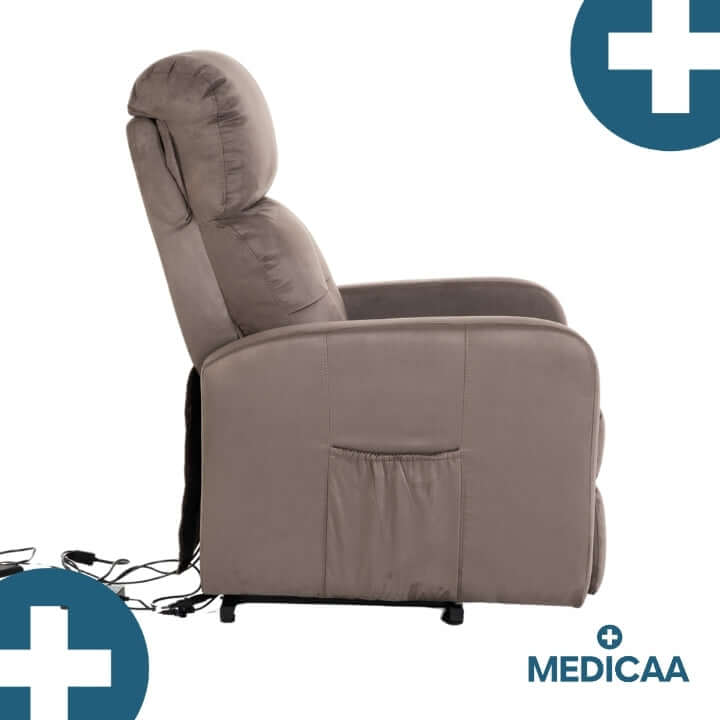 Medicaa fauteuil_releveur 4 moteurs Jules Tranquille emile taupe profil cable
