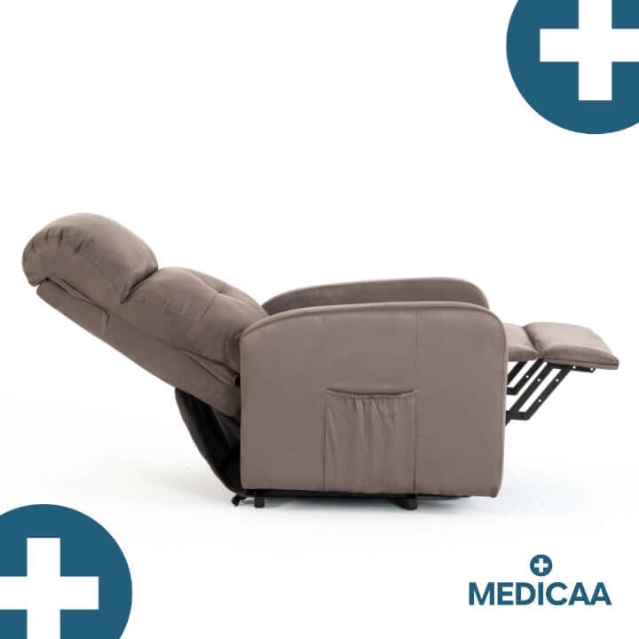 Medicaa fauteuil_releveur 4 moteurs Jules Tranquille emile taupe profil full relax