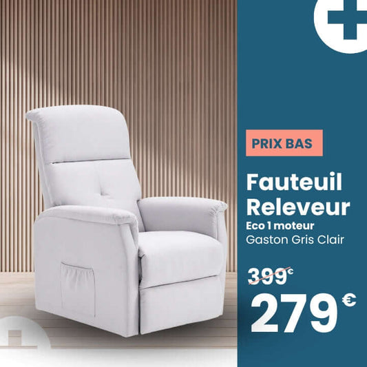 Medicaa fauteuil releveur eco 1 moteur gris clair Gaston prix