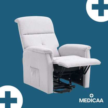Medicaa fauteuil releveur eco 2 moteurs gris clair Gaston releve jambe haut