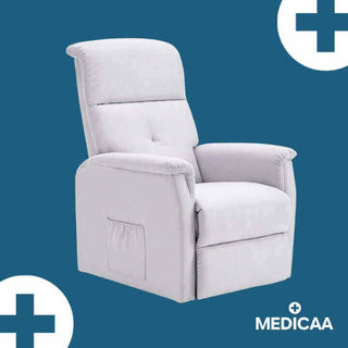 Fauteuil relax releveur 3 fonctions (2 moteurs) – Marcel – Gris clair