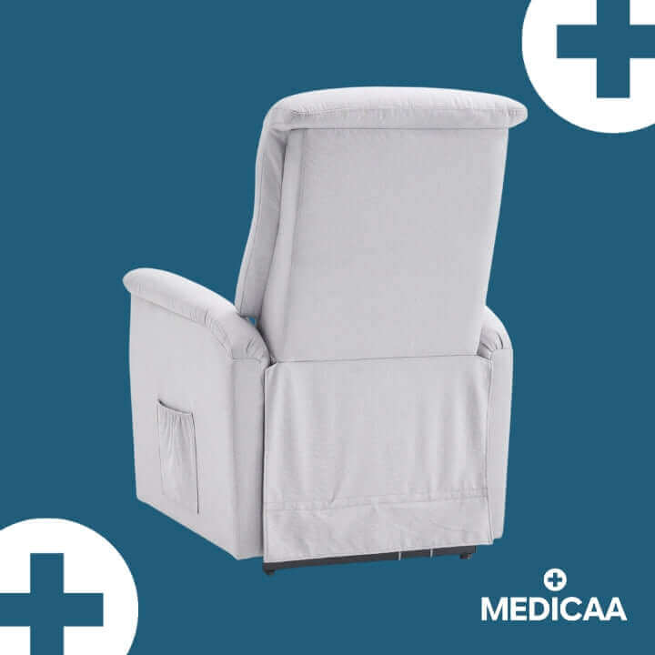 Medicaa fauteuil releveur eco 2 moteurs gris clair Gaston dos profil
