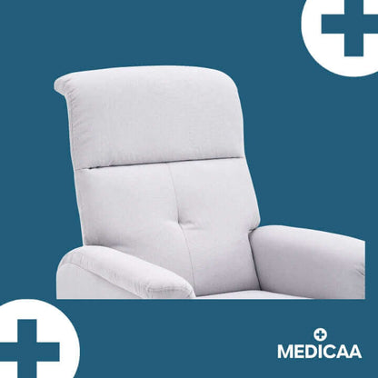 Medicaa fauteuil releveur eco 2 moteurs gris clair Gaston dossier