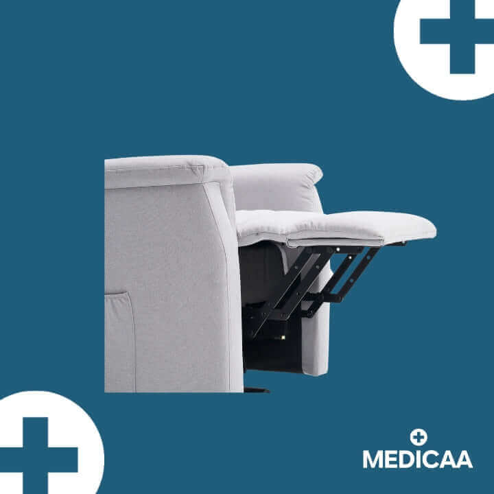 Medicaa fauteuil releveur eco 2 moteurs gris clair Gaston releve jambe