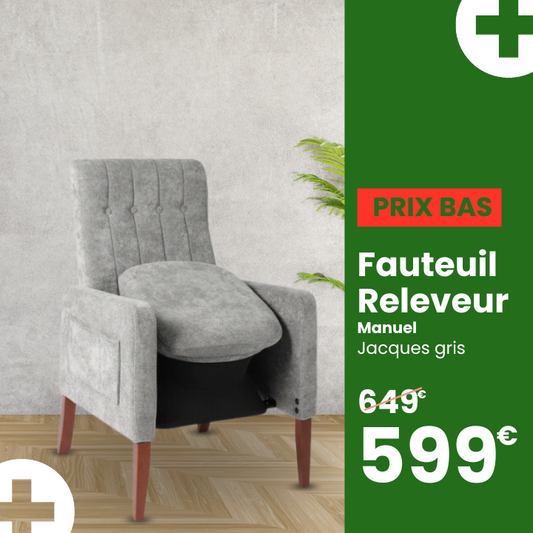 Medicaa fauteuil releveur manuel jacques gris