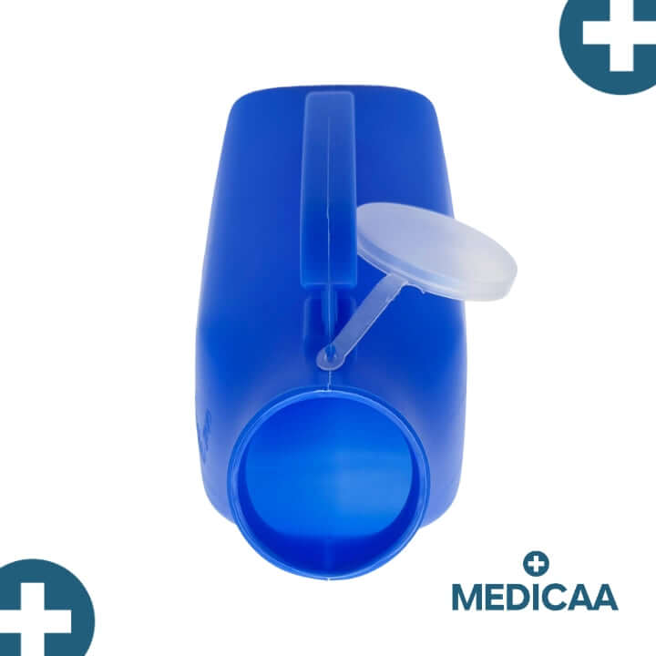 Pistolet Urinal Homme Bleu 2000ml devant ouvert