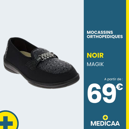 Mocassins Orthopédiques Magik - Femme - Noir