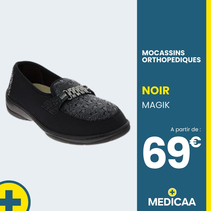 Mocassins Orthopédiques Magik - Femme - Noir