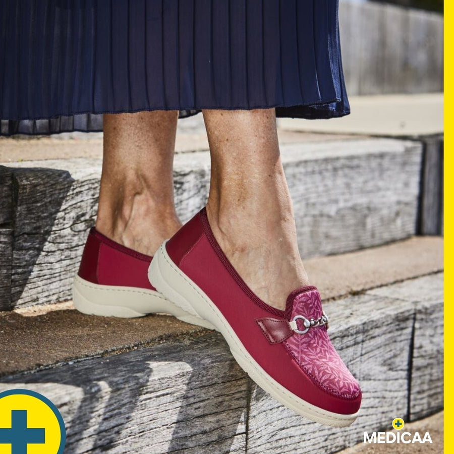 Mocassins Orthopédiques Magik - Femme - Rouge