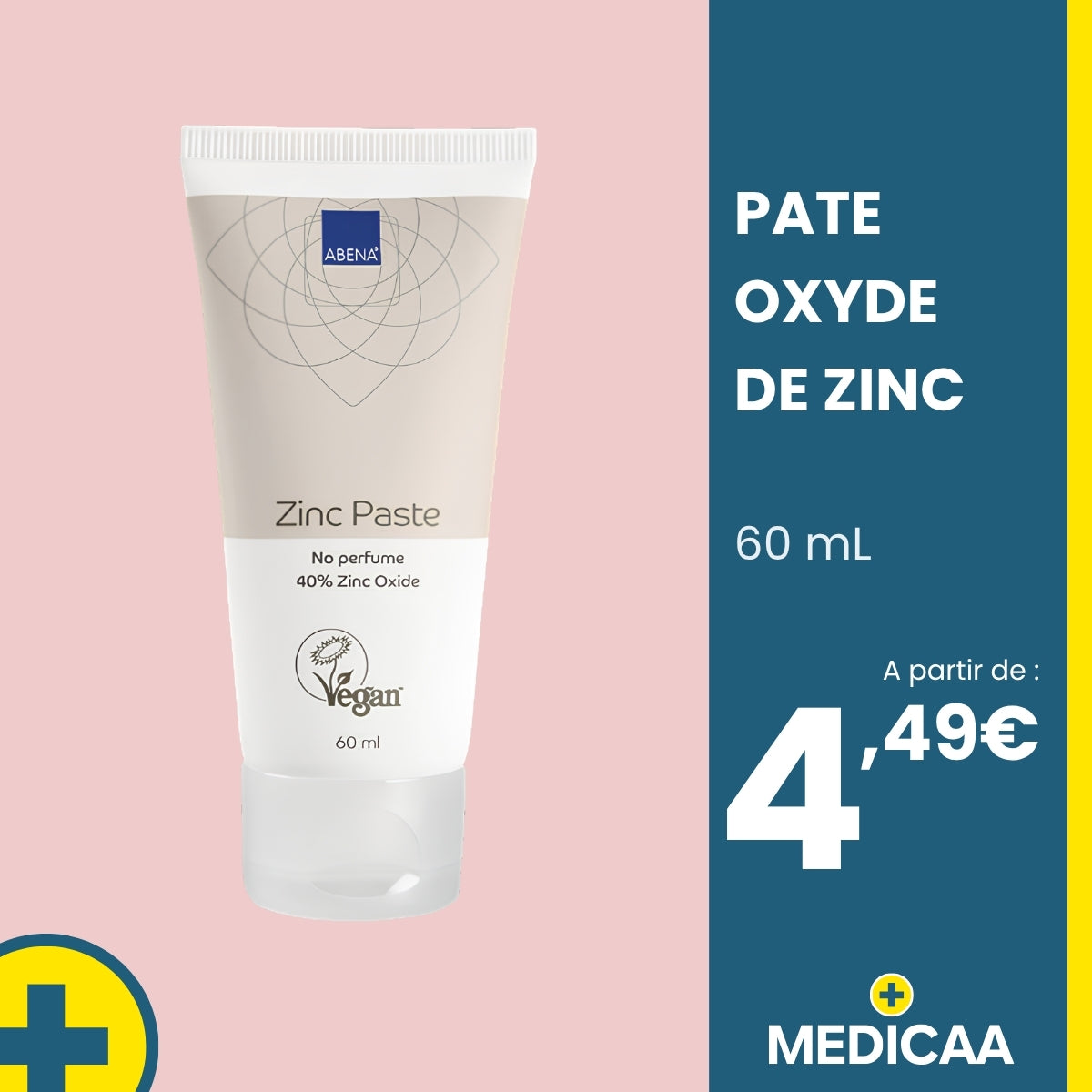 Pate à l'eau et oxyde de zinc - 60mL