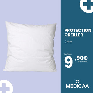 Protection oreiller réutilisable blanche