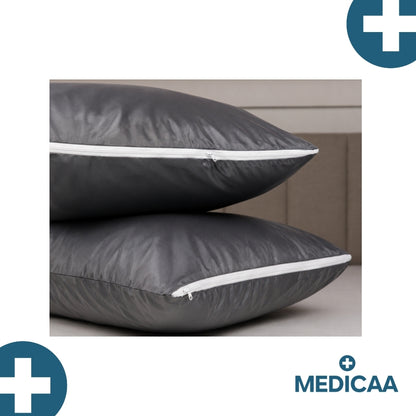 Protection oreiller réutilisable grise