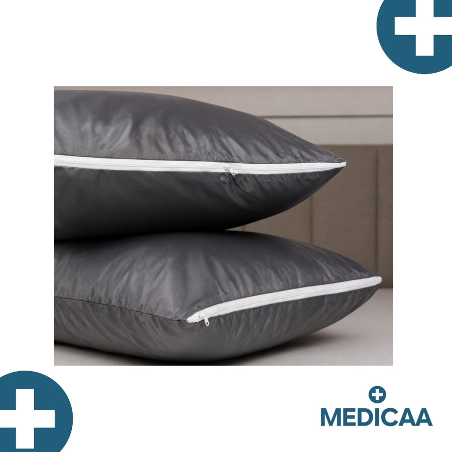Protection oreiller réutilisable grise