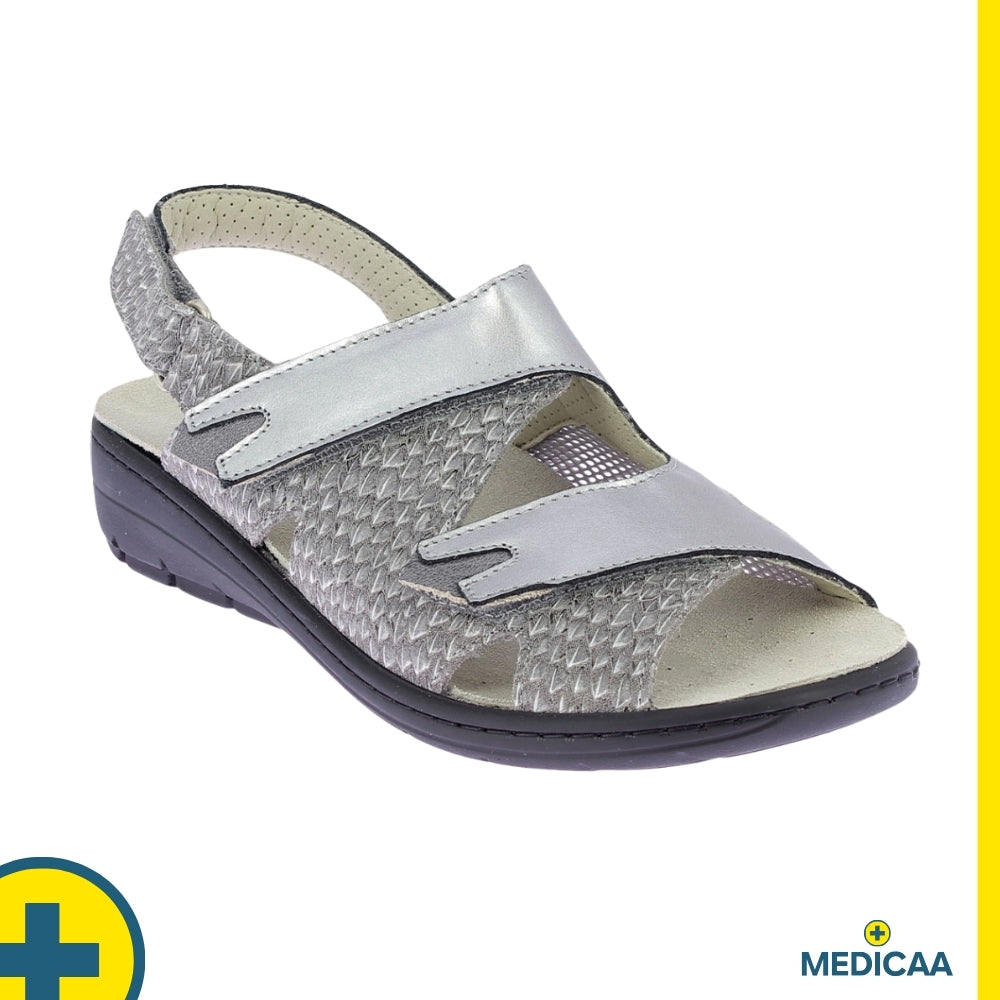 Sandale Confort Gina - Femme - Acier