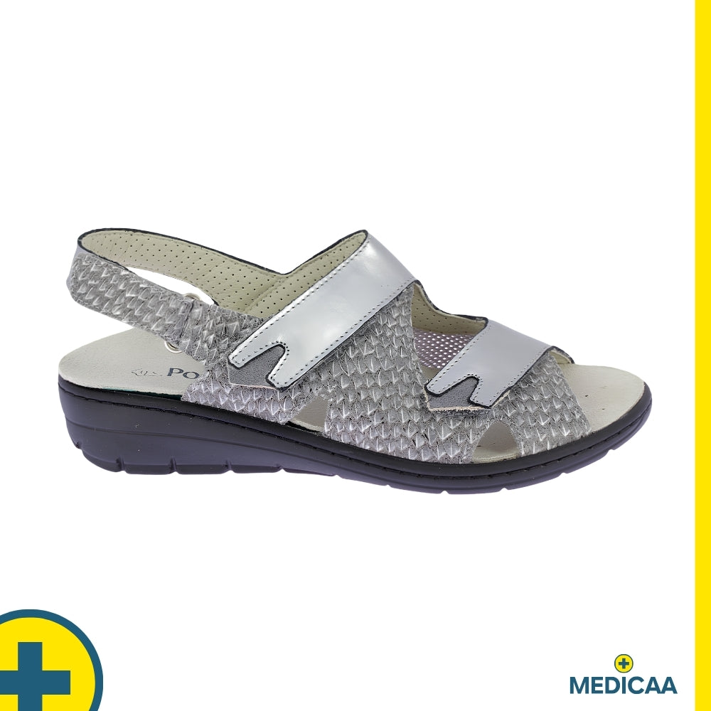 Sandale Confort Gina - Femme - Acier