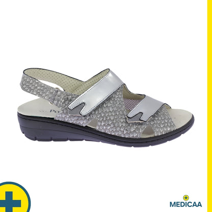 Sandale Confort Gina - Femme - Acier