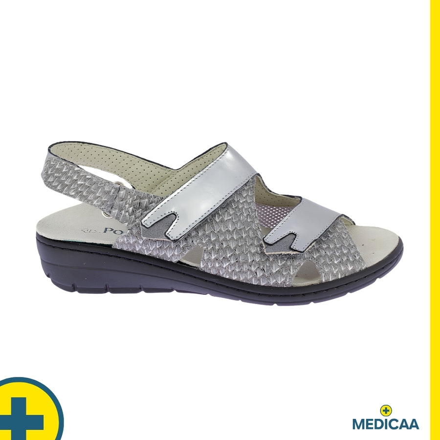 Sandale Confort Gina - Femme - Acier