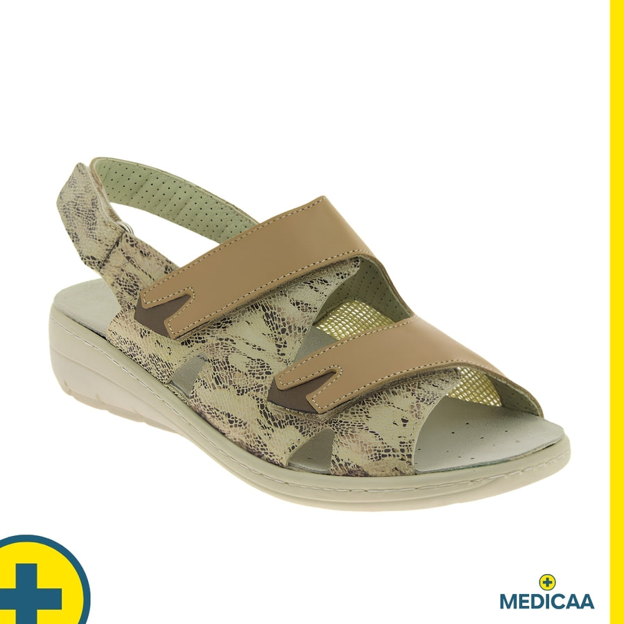 Sandale Confort Gina - Femme - Camel