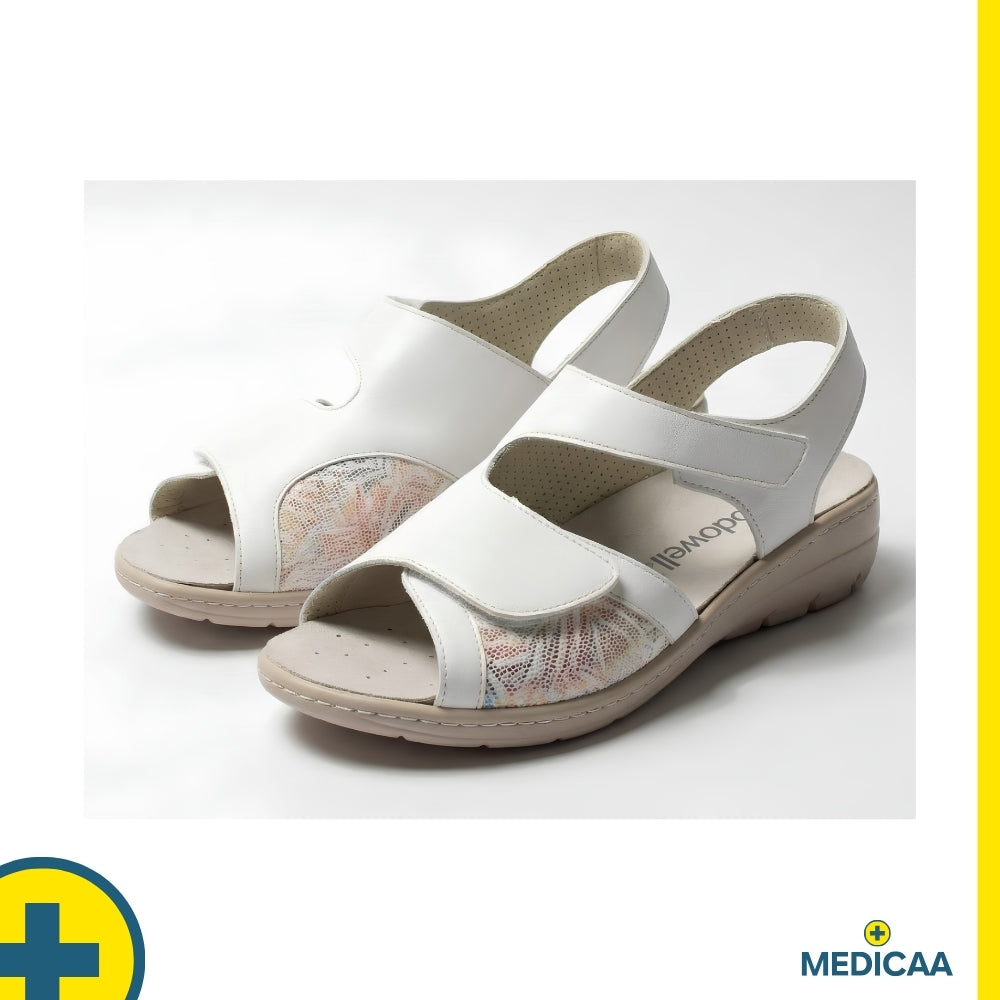 Sandales Confort - (Georgette) - Femme - Blanc