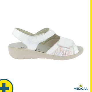Sandales Confort - (Georgette) - Femme - Blanc