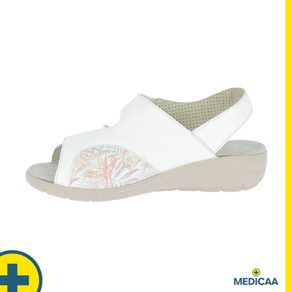 Sandales Confort - (Georgette) - Femme - Blanc