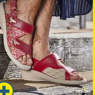 Sandales Confort Gina - Femme - Rouge