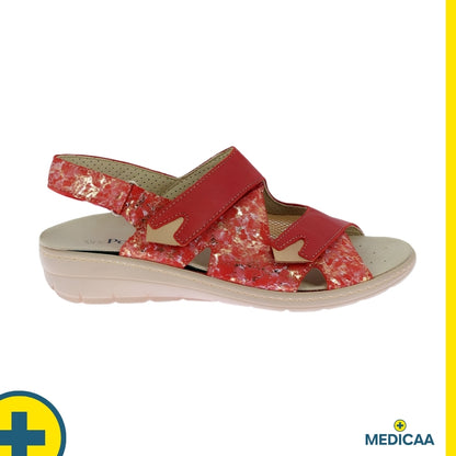 Sandales Confort Gina - Femme - Rouge