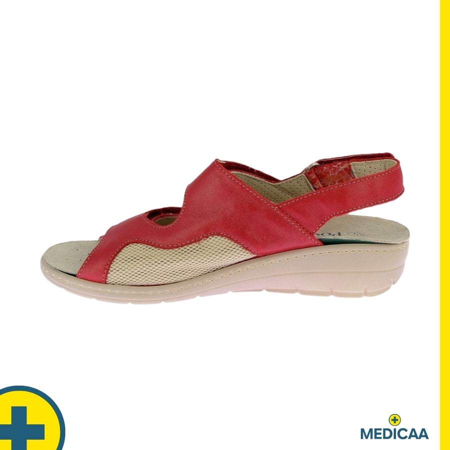 Sandales Confort Gina - Femme - Rouge