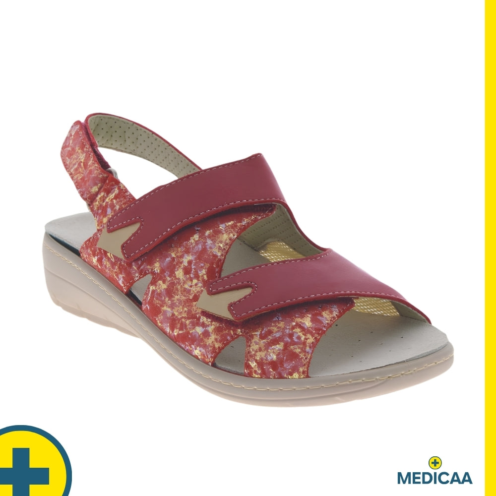 Sandales Confort Gina - Femme - Rouge