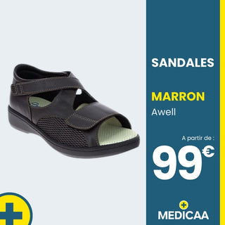 Sandales Orthopédiques Awell - Mixte - Marron