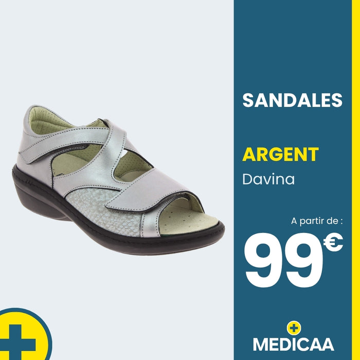 Sandales Orthopédiques Davina - Femme - Argent