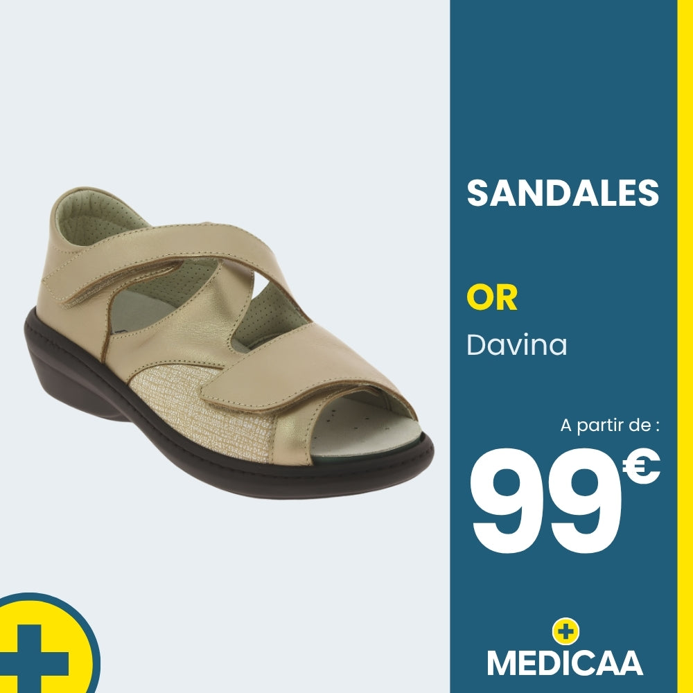 Sandales Orthopédiques Davina - Femme - Or