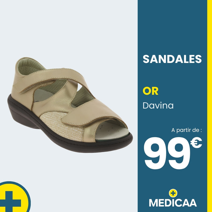 Sandales Orthopédiques Davina - Femme - Or