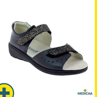 Sandales Orthopédiques - (Gaia) - Femme - Noir