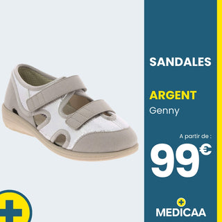 Sandales Orthopédiques - (Genny) - Femme - Argent