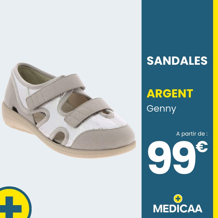Sandales Orthopédiques Genny - Femme - Argent