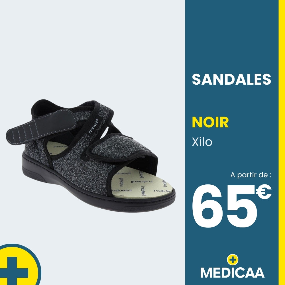 Sandales Orthopédiques Xilo - Mixte - Noir