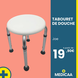 Tabouret de douche rond Joe