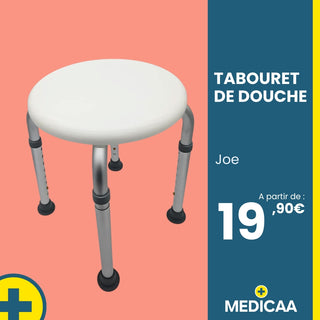 Tabouret de douche rond - (Joe)
