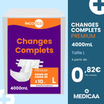 Changes Complets Premium - Ultra Absorbants - 4000 mL - Taille L - IncoEco