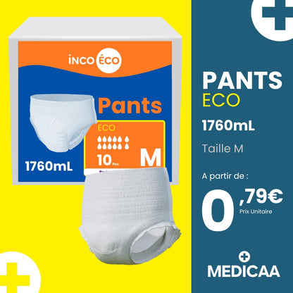 Culotte Ultra Absorbante - Pants Eco - 1760 mL - Taille M - IncoEco