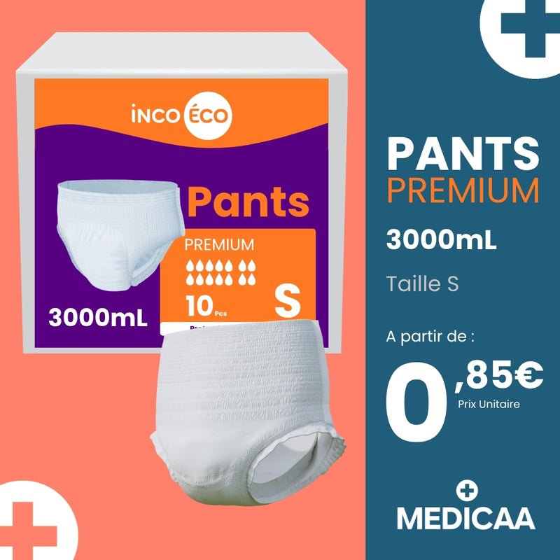 Culotte Ultra Absorbante - Pants Premium - 3000 mL - Taille S - IncoEco