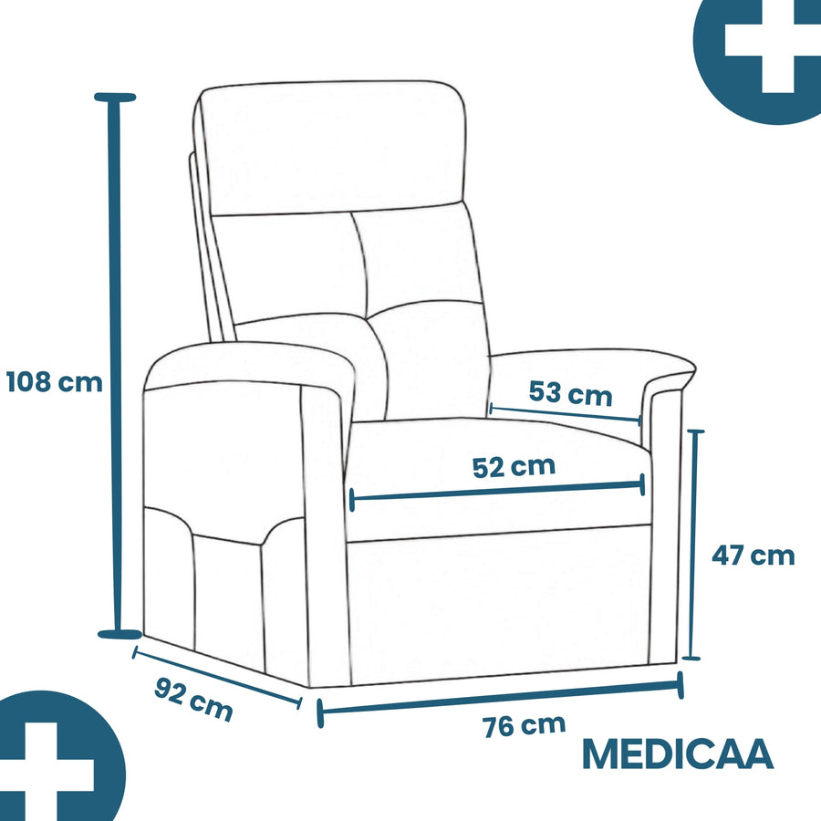 Fauteuil relax releveur 5 fonctions (4 moteurs) – Raymond – Marron