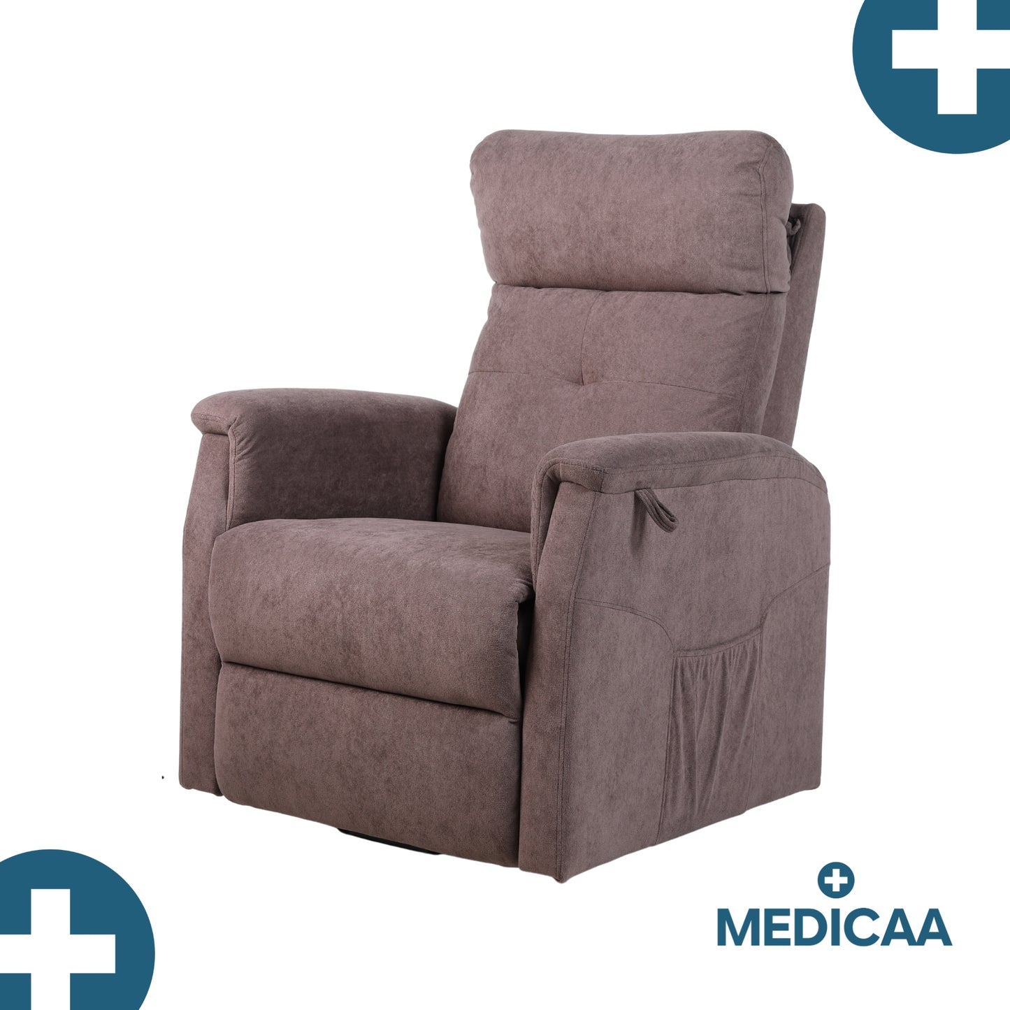 Fauteuil relax releveur 5 fonctions (4 moteurs) – Raymond – Marron