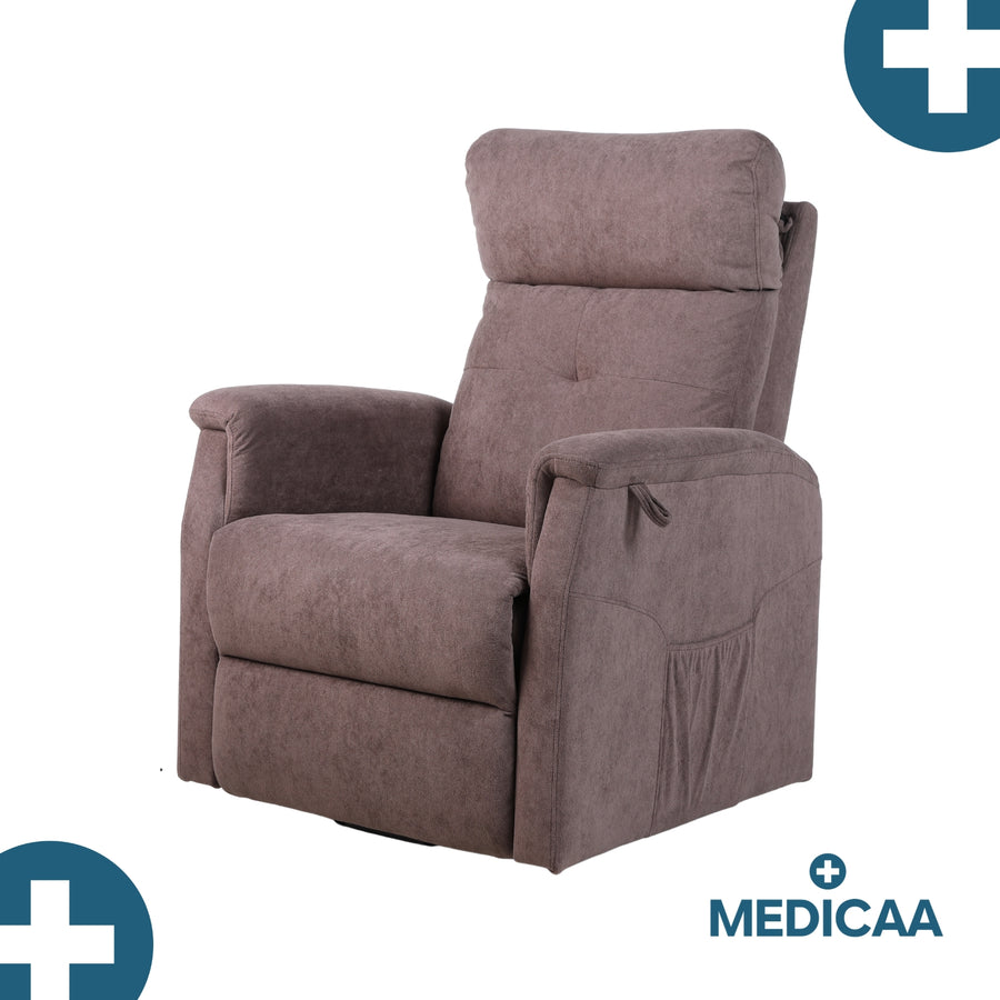 Fauteuil relax releveur 5 fonctions (4 moteurs) – Raymond – Marron