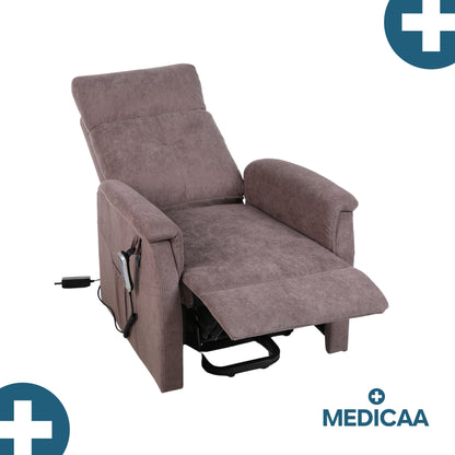 Fauteuil relax releveur 5 fonctions (4 moteurs) – Raymond – Marron