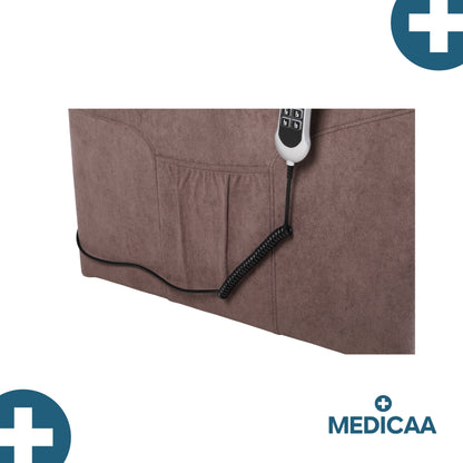 Fauteuil relax releveur 5 fonctions (4 moteurs) – Raymond – Marron