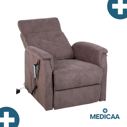 Fauteuil relax releveur 5 fonctions (4 moteurs) – Raymond – Marron